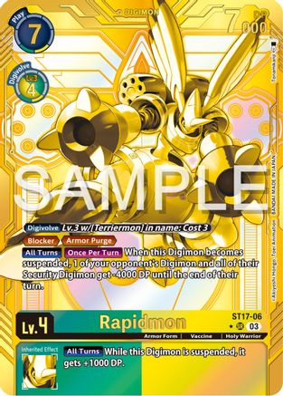 Rapidmon [ST17-06] (Gold) [Starter Deck: Double Typhoon Advanced Deck Set] - Trinity Hobby