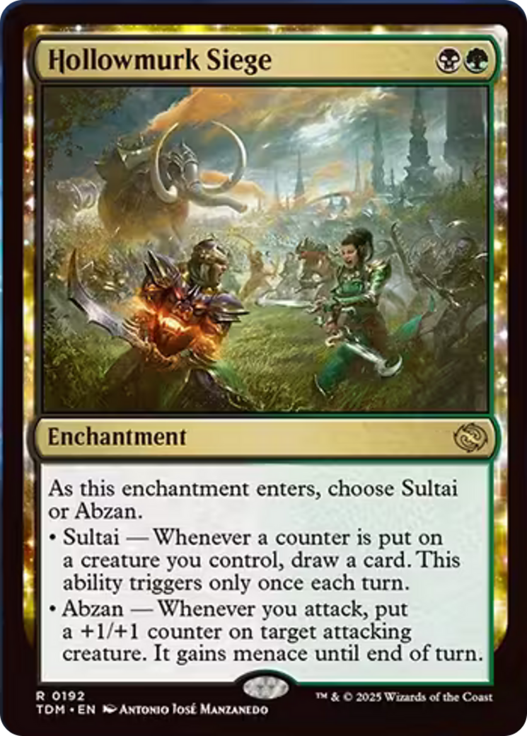 Hollowmurk Siege  (TDM-387) - [Tarkir: Dragonstorm]: (enchantment) (Borderless) - Trinity Hobby