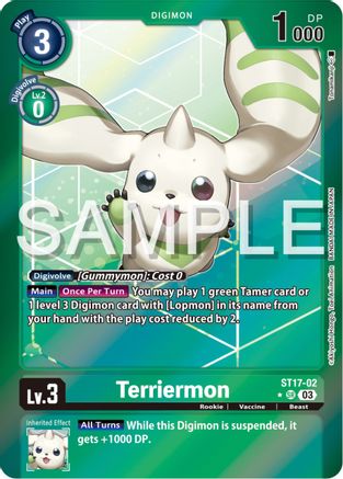 Terriermon [ST17-02] (Secret Pack) [Starter Deck: Double Typhoon Advanced Deck Set Promos] - Trinity Hobby