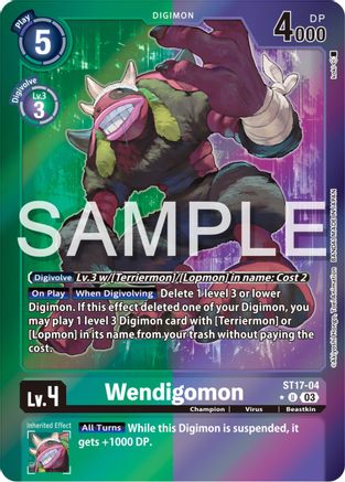 Wendigomon [ST17-04] (Secret Pack) [Starter Deck: Double Typhoon Advanced Deck Set Promos] - Trinity Hobby