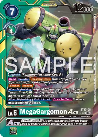 MegaGargomon Ace [ST17-08] (Secret Pack) [Starter Deck: Double Typhoon Advanced Deck Set Promos] - Trinity Hobby