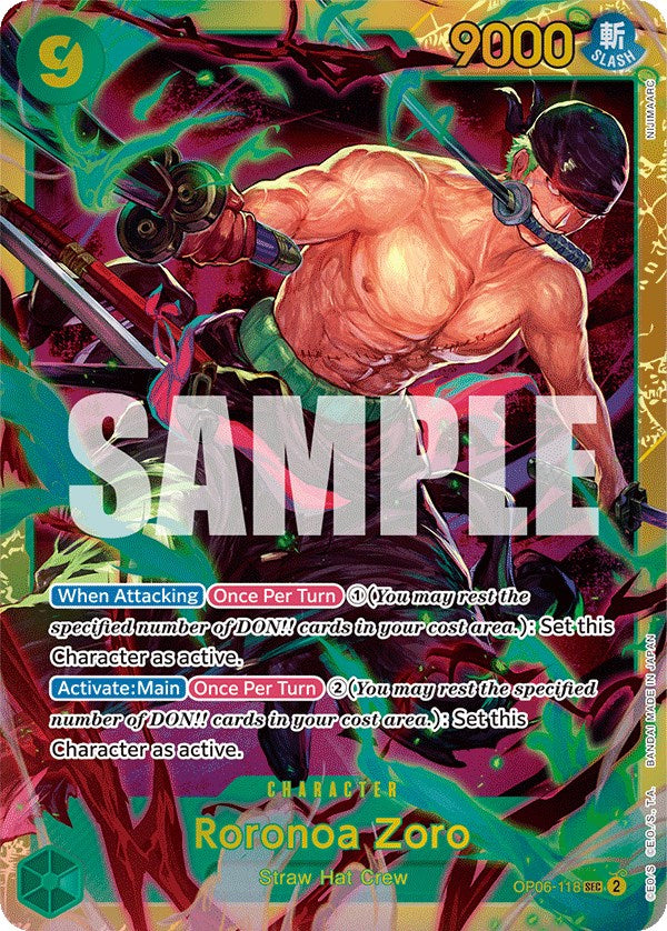 Roronoa Zoro (OP06-118) - [Wings of the Captain] Foil - Trinity Hobby
