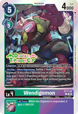 Wendigomon [ST17-04] [Starter Deck: Double Typhoon Advanced Deck Set Pre-Release Cards] - Trinity Hobby