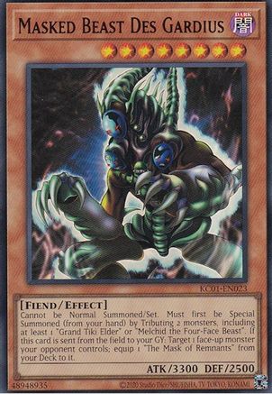 Masked Beast Des Gardius [KC01-EN023] Ultra Rare - Trinity Hobby