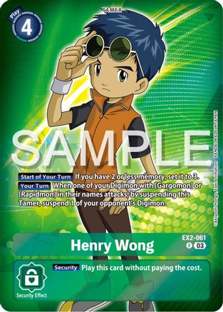 Henry Wong [EX2-061] (Reprint) [Starter Deck: Double Typhoon Advanced Deck Set] - Trinity Hobby