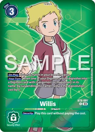 Willis [BT8-091] (Reprint) [Starter Deck: Double Typhoon Advanced Deck Set] - Trinity Hobby