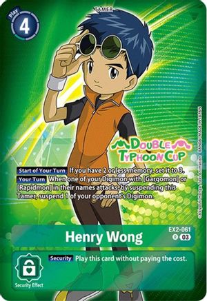 Henry Wong [EX2-061] (Reprint) [Starter Deck: Double Typhoon Advanced Deck Set Pre-Release Cards] - Trinity Hobby