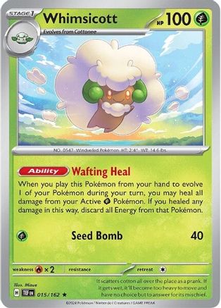 Whimsicott (015/162) [Scarlet & Violet: Temporal Forces] - Trinity Hobby