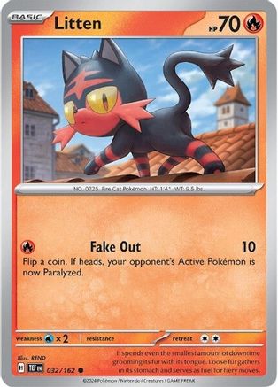 Litten (032/162) [Scarlet & Violet: Temporal Forces] - Trinity Hobby