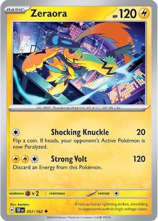 Zeraora (057/162) [Scarlet & Violet: Temporal Forces] - Trinity Hobby