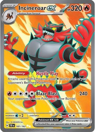 Incineroar ex (187/162) [Scarlet & Violet: Temporal Forces] - Trinity Hobby
