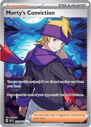 Morty's Conviction (201/162) [Scarlet & Violet: Temporal Forces] - Trinity Hobby
