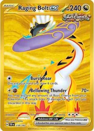 Raging Bolt ex (218/162) [Scarlet & Violet: Temporal Forces] - Trinity Hobby