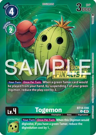 Togemon [BT14-046] (2024 Regionals Finalist) [Blast Ace Promos] - Trinity Hobby