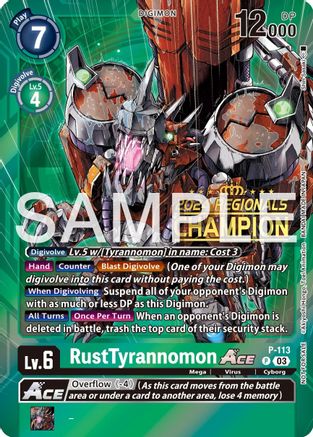 RustTyrannomon Ace [P-113] (2024 Regionals Champion) [Promotional Cards] - Trinity Hobby