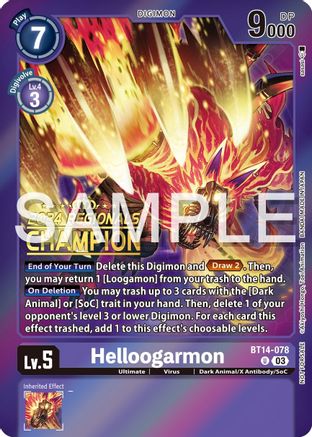 Helloogarmon [BT14-078] (2024 Regionals Champion) [Blast Ace Promos] - Trinity Hobby
