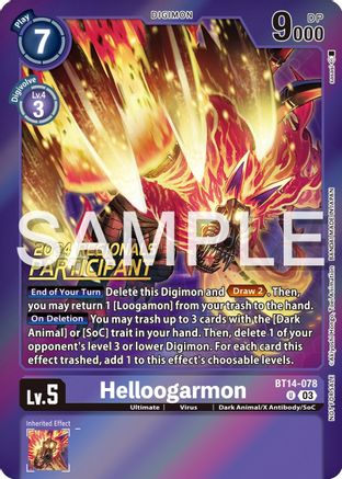 Helloogarmon [BT14-078] (2024 Regionals Participant) [Blast Ace Promos] - Trinity Hobby