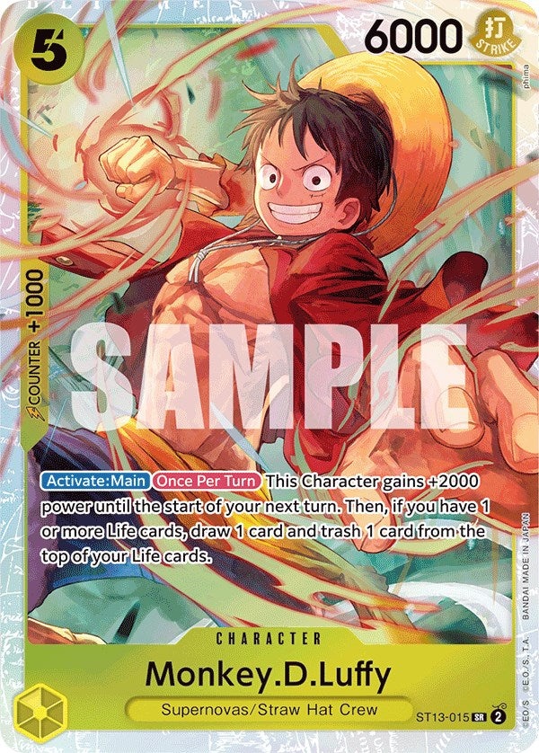 Monkey.D.Luffy (015) (ST13-015) - [Ultra Deck: The Three Brothers] Foil - Trinity Hobby