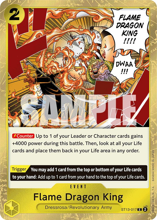 Flame Dragon King (ST13-017) - [Ultra Deck: The Three Brothers] Foil - Trinity Hobby