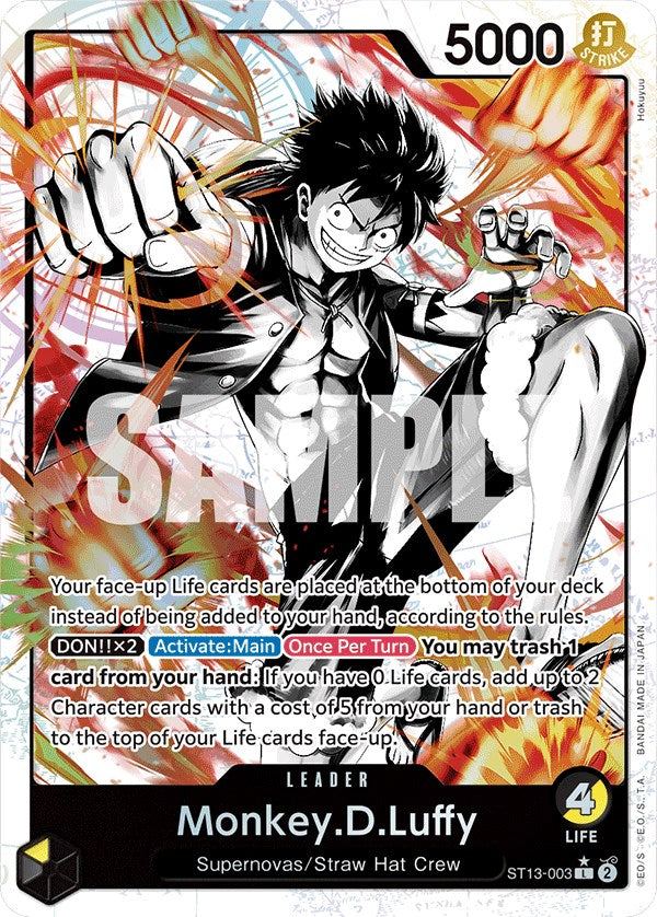Monkey.D.Luffy (003) (Parallel) (ST13-003) - [Ultra Deck: The Three Brothers] Foil - Trinity Hobby