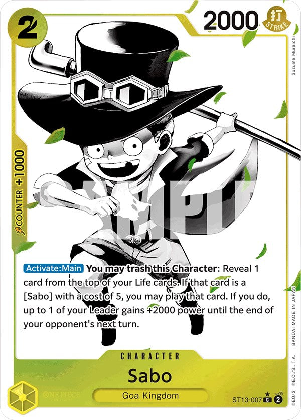 Sabo (007) (Parallel) (ST13-007) - [Ultra Deck: The Three Brothers] Foil - Trinity Hobby