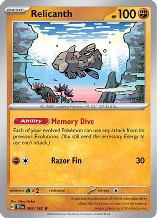 Relicanth (084/162) (Theme Deck Exclusive) [Scarlet & Violet: Temporal Forces] - Trinity Hobby