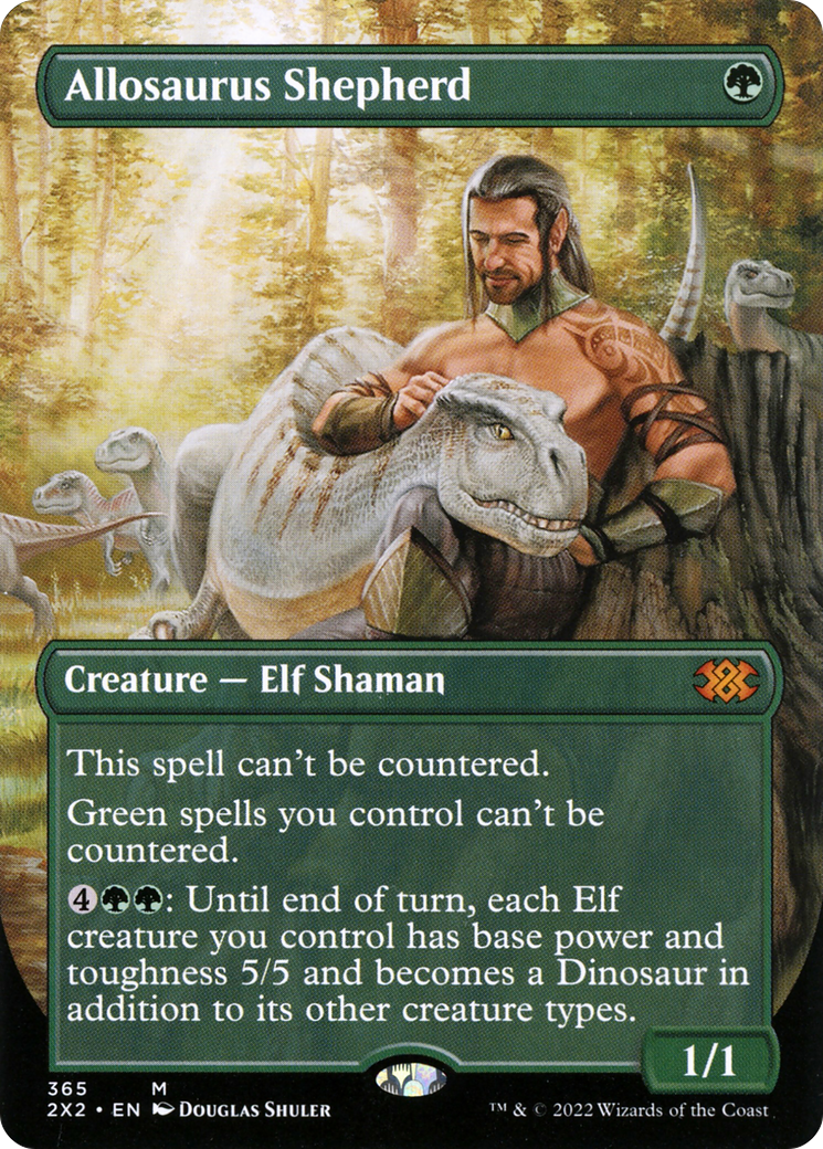 Allosaurus Shepherd (Borderless Alternate Art) [Double Masters 2022] - Trinity Hobby