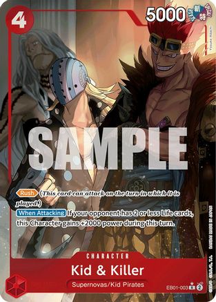 Kid & Killer (Alternate Art) (EB01-003) - [Extra Booster: Memorial Collection] Foil - Trinity Hobby