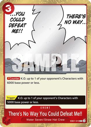 There's No Way You Could Defeat Me!! (EB01-010) - [Extra Booster: Memorial Collection] Foil - Trinity Hobby