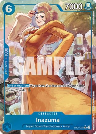 Inazuma (Alternate Art) (EB01-022) - [Extra Booster: Memorial Collection] Foil - Trinity Hobby