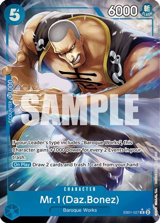 Mr. 1 (Daz.Bonez) (Alternate Art) (EB01-027) - [Extra Booster: Memorial Collection] Foil - Trinity Hobby