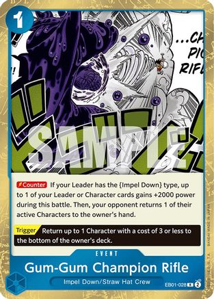 Gum-Gum Champion Rifle (EB01-028) - [Extra Booster: Memorial Collection] Foil - Trinity Hobby