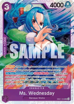 Ms. Wednesday (EB01-034) - [Extra Booster: Memorial Collection] Foil - Trinity Hobby