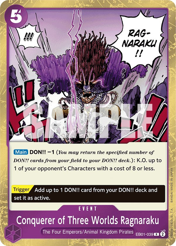 Conquerer of Three Worlds Ragnaraku (EB01-039) - [Extra Booster: Memorial Collection] Foil - Trinity Hobby