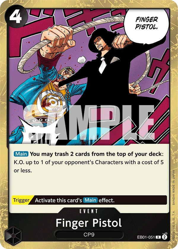 Finger Pistol (EB01-051) - [Extra Booster: Memorial Collection] Foil - Trinity Hobby