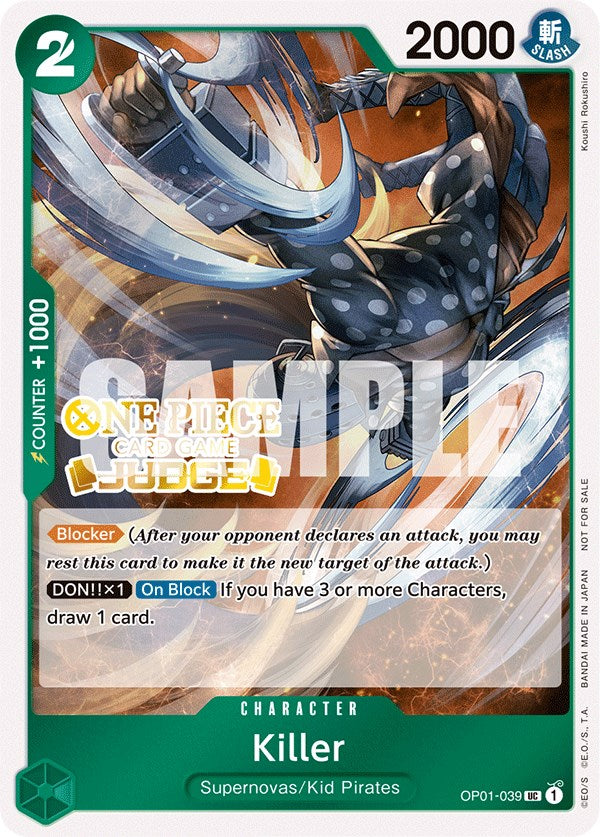 Killer (Judge Pack Vol. 3) (OP01-039) - [One Piece Promotion Cards] Foil - Trinity Hobby