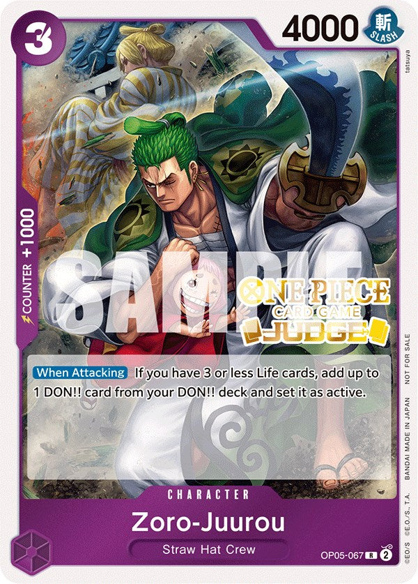 Zoro-Juurou (Judge Pack Vol. 3) (OP05-067) - [One Piece Promotion Cards] Foil - Trinity Hobby