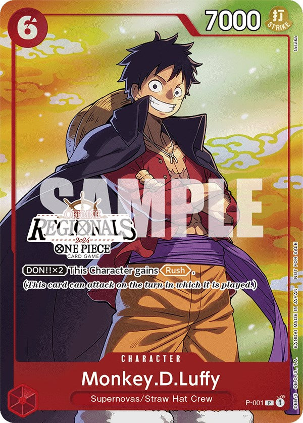 Monkey.D.Luffy (Offline Regional 2024 Vol. 2) [Participant] [One Piece Promotion Cards] - Trinity Hobby