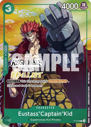 Eustass"Captain"Kid (Offline Regional 2024 Vol. 2) [Finalist] (P-003) - [One Piece Promotion Cards] Foil - Trinity Hobby
