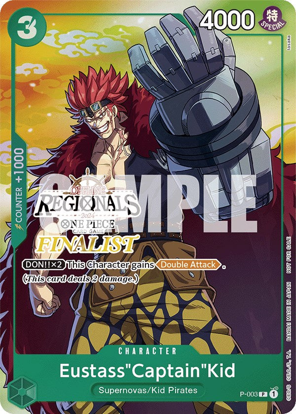 Eustass"Captain"Kid (Online Regional 2024 Vol. 2) [Finalist] (P-003) - [One Piece Promotion Cards] Foil - Trinity Hobby