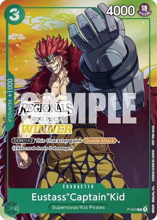 Eustass"Captain"Kid (Offline Regional 2024 Vol. 2) [Winner] (P-003) - [One Piece Promotion Cards] - Trinity Hobby