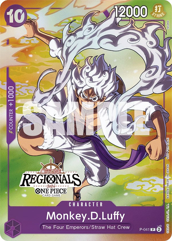 Monkey.D.Luffy (041) (Offline Regional 2024 Vol. 2) [Participant] (P-041) - [One Piece Promotion Cards] Foil - Trinity Hobby