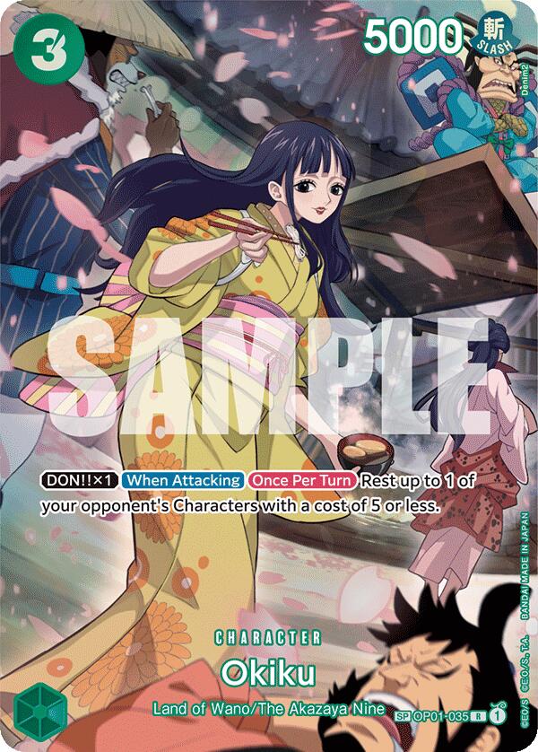 Okiku (SP) (OP01-035) - [500 Years in the Future] Foil - Trinity Hobby