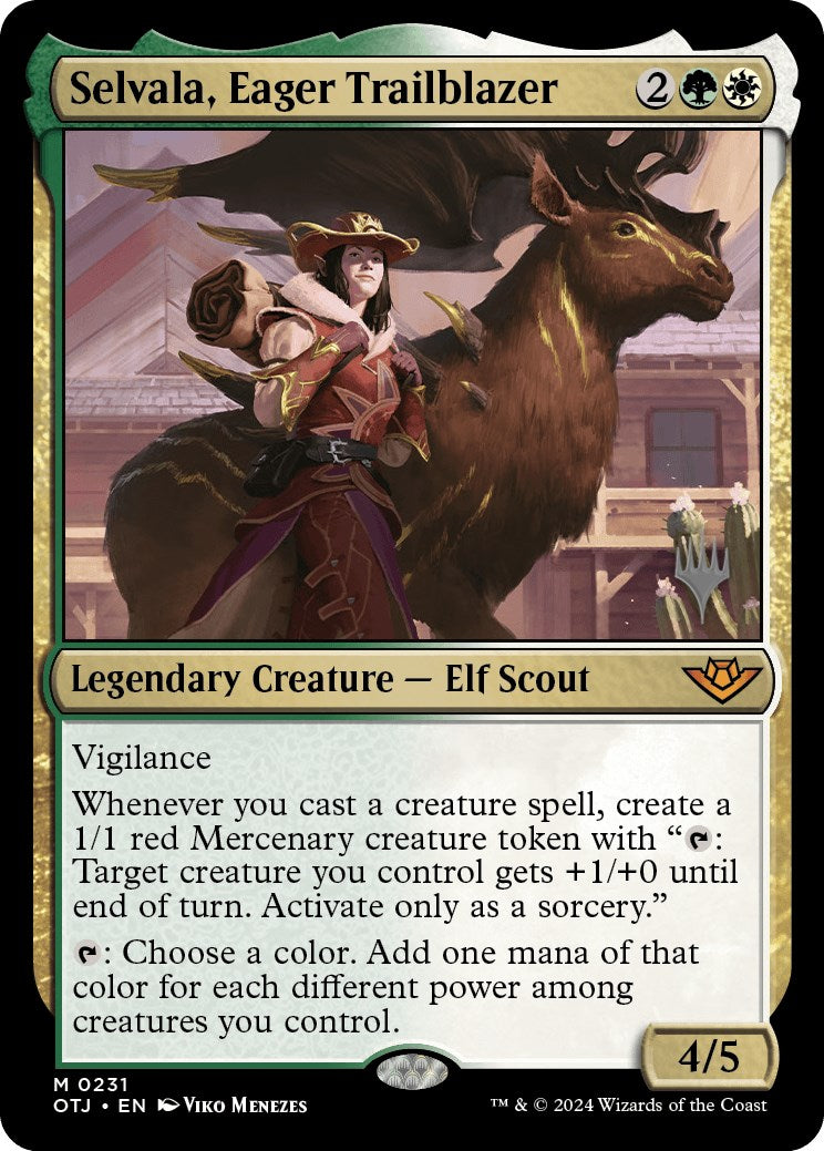 Selvala, Eager Trailblazer (Promo Pack) [Outlaws of Thunder Junction Promos] - Trinity Hobby