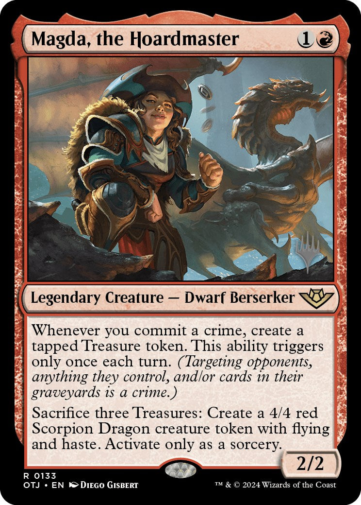 Magda, the Hoardmaster (Promo Pack) [Outlaws of Thunder Junction Promos] - Trinity Hobby