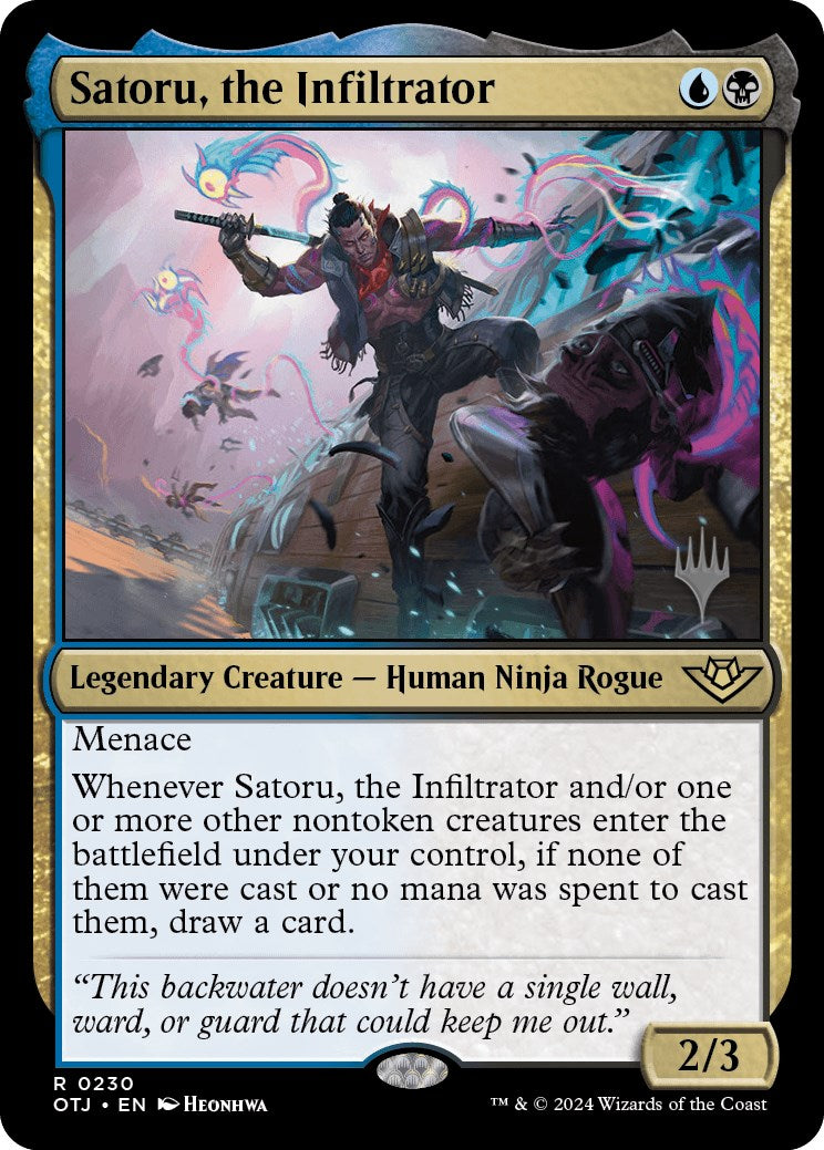 Satoru, the Infiltrator (Promo Pack) [Outlaws of Thunder Junction Promos] - Trinity Hobby
