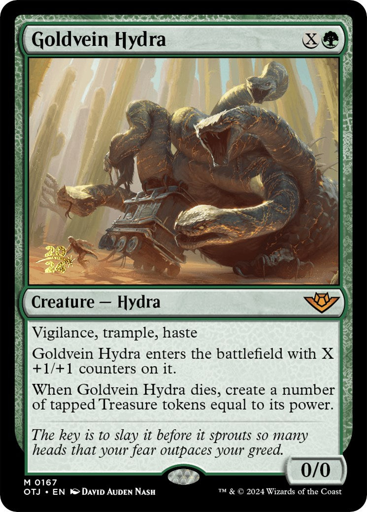 Goldvein Hydra [Outlaws of Thunder Junction Prerelease Promos] - Trinity Hobby