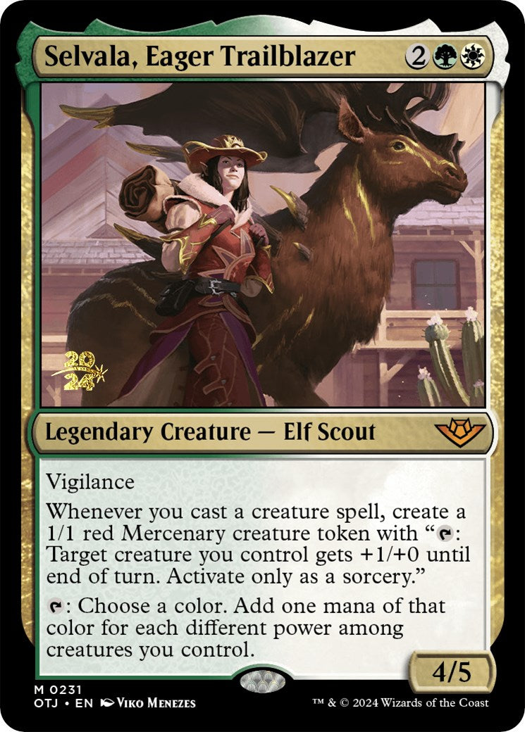 Selvala, Eager Trailblazer [Outlaws of Thunder Junction Prerelease Promos] - Trinity Hobby