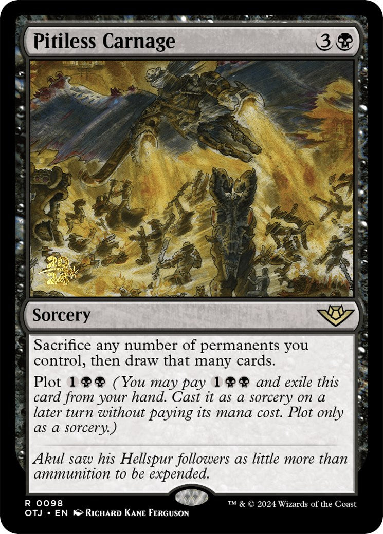 Pitiless Carnage [Outlaws of Thunder Junction Prerelease Promos] - Trinity Hobby