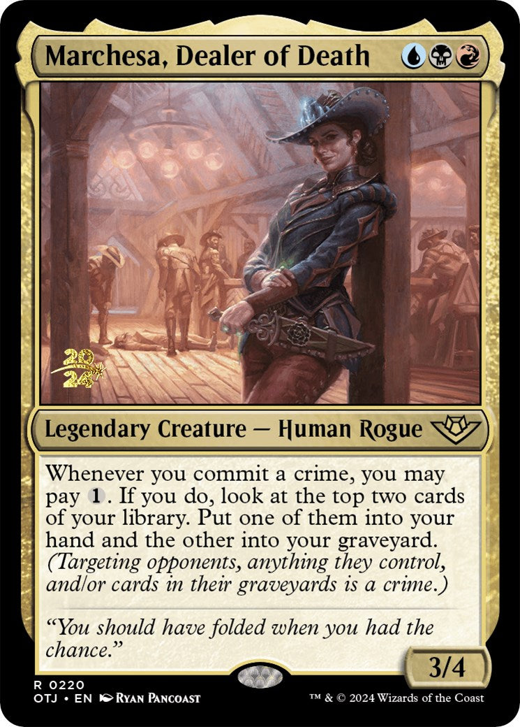 Marchesa, Dealer of Death [Outlaws of Thunder Junction Prerelease Promos] - Trinity Hobby